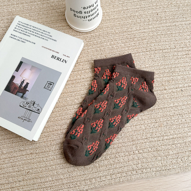 Chaussettes Fleuries Vintage