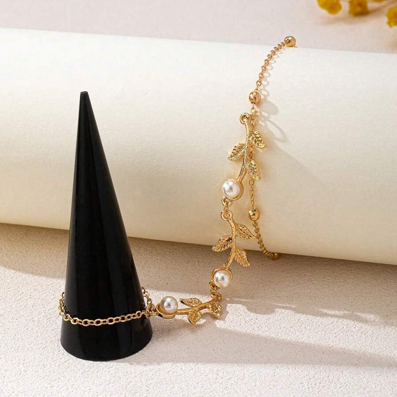 Bracelet Feuille Vintage