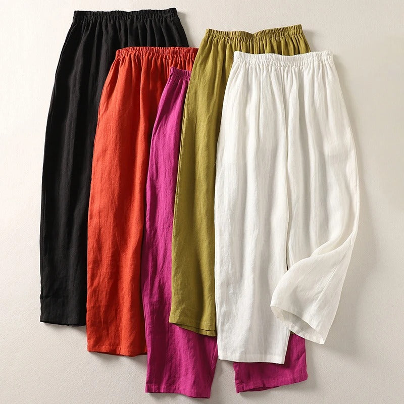 Éliane | Pantalon en lin à coupe décontractée