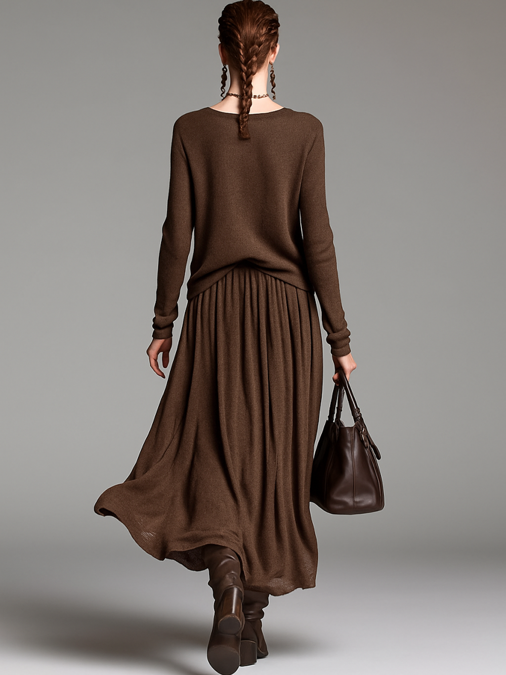 AliceLeon™ | Ensemble jupe et pull à col rond