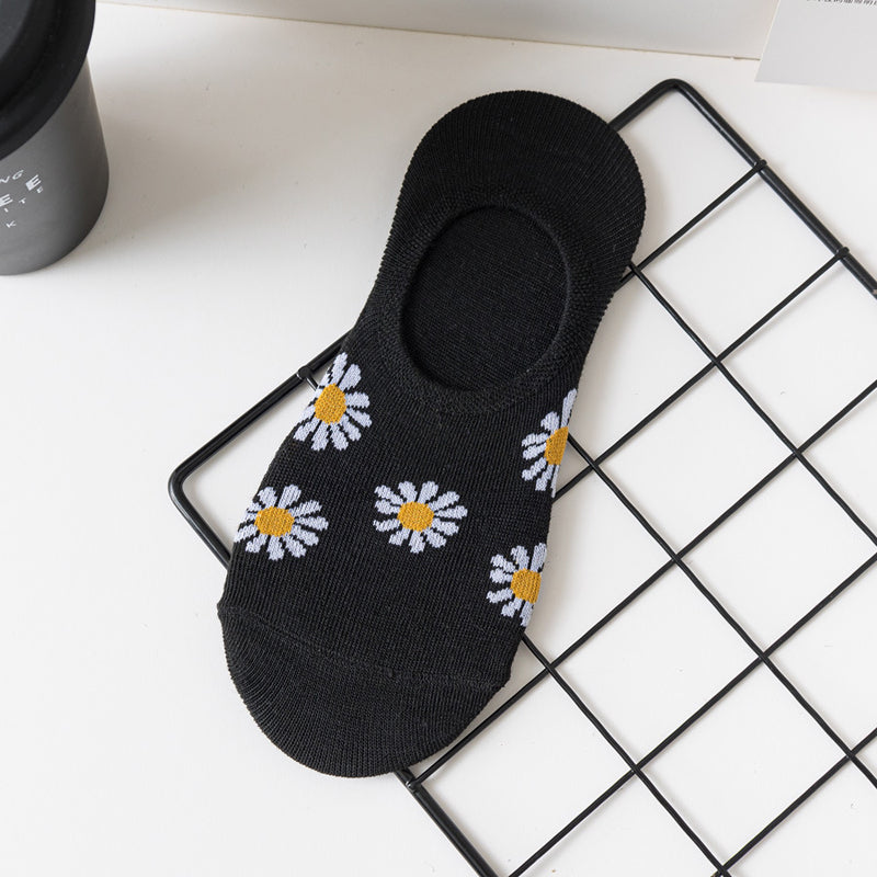 Chaussettes Décontractées À Motifs De Chrysanthèmes