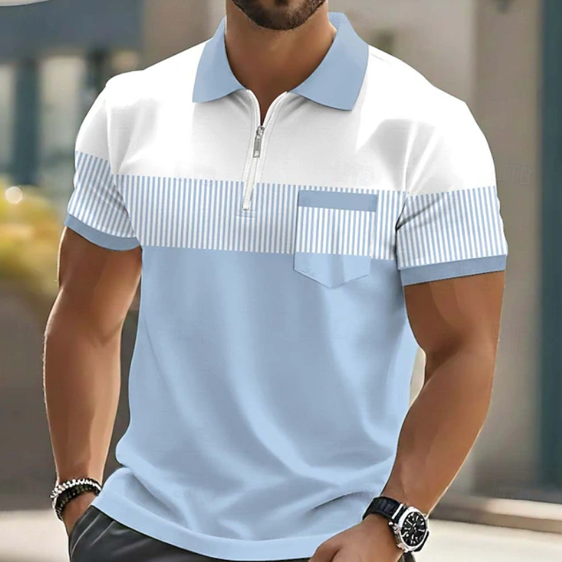 Yves | Polo élégant à fermeture zippée