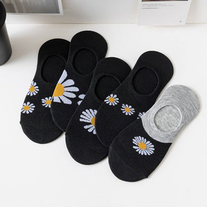 Chaussettes Décontractées À Motifs De Chrysanthèmes