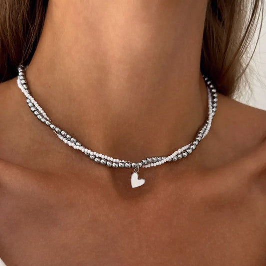 Collier Pendentif Perlé Vintage
