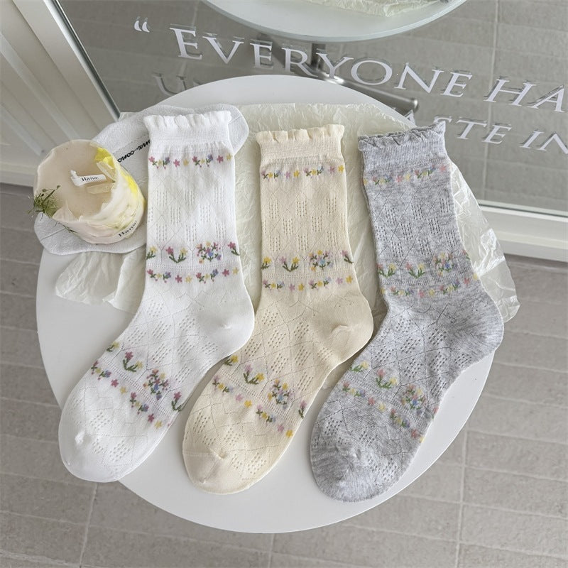 Chaussettes Fleuries Décontractées