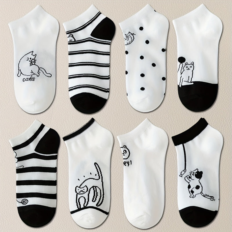 Lot De 4 Paires De Chaussettes À Imprimé Chat