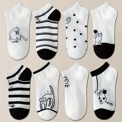 Lot De 4 Paires De Chaussettes À Imprimé Chat
