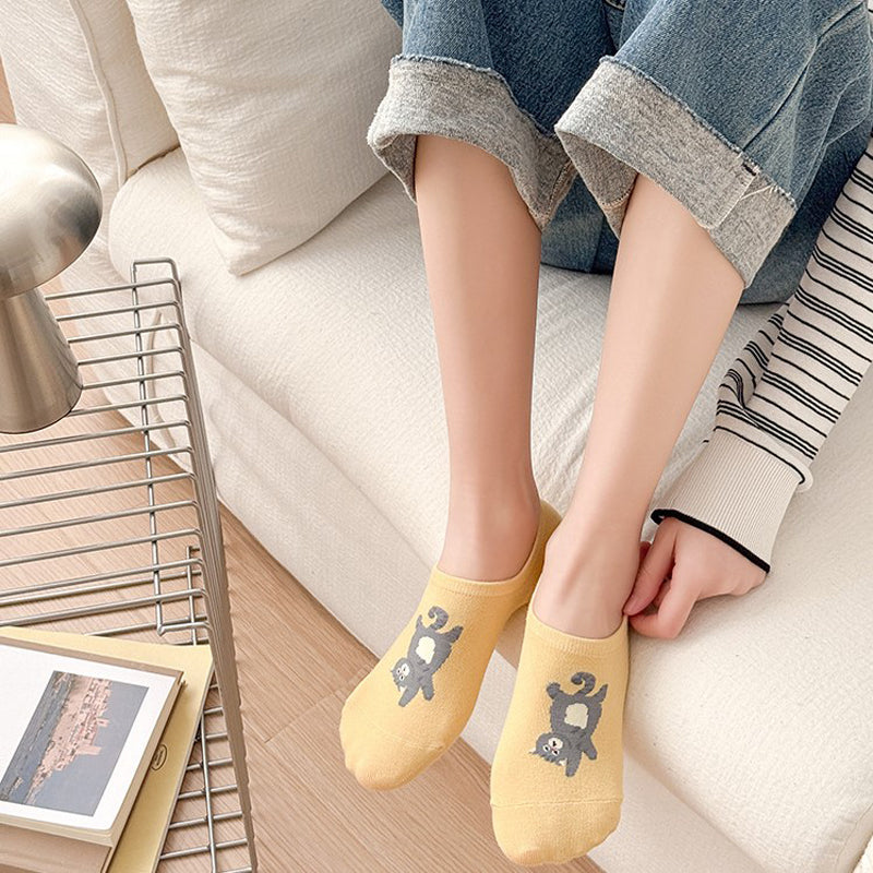 Chaussettes Décontractées À Motif De Chat
