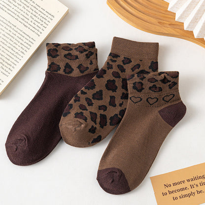Chaussettes Vintage À Motif Léopard