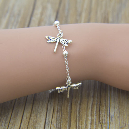 Bracelet Vintage À Motif Libellule