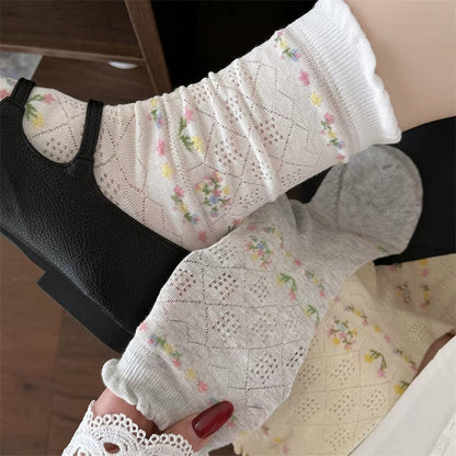 Chaussettes Fleuries Décontractées