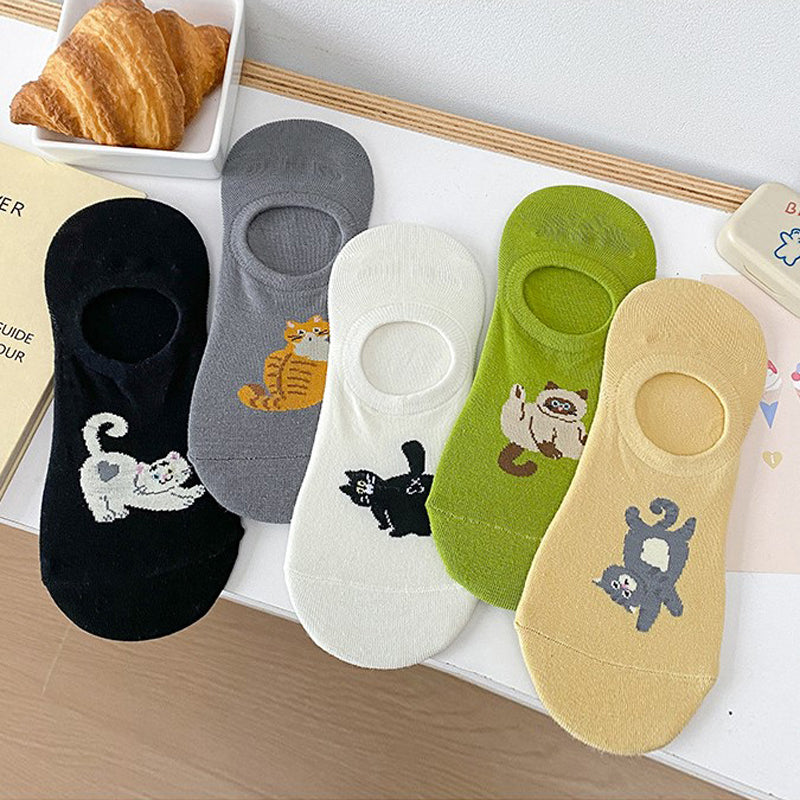 Chaussettes Décontractées À Motif De Chat