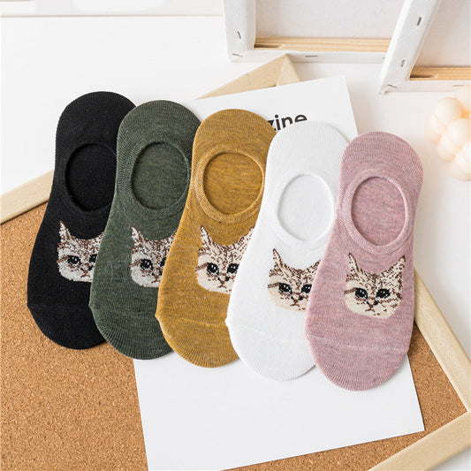 Chaussettes Décontractées À Motif De Chat