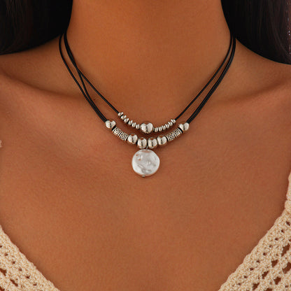Collier Pendentif Perlé Vintage