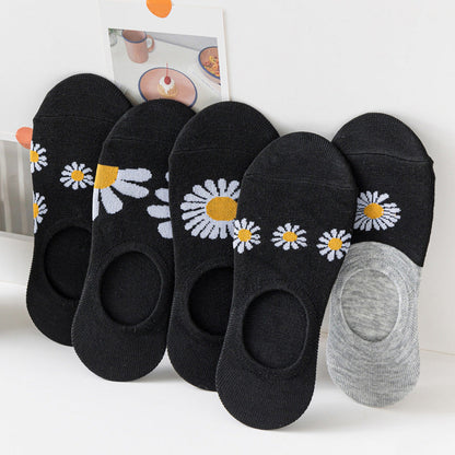 Chaussettes Décontractées À Motifs De Chrysanthèmes