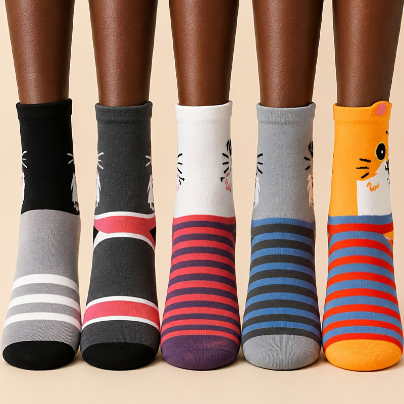 Lot De 5 Paires De Chaussettes De Dessin Animé