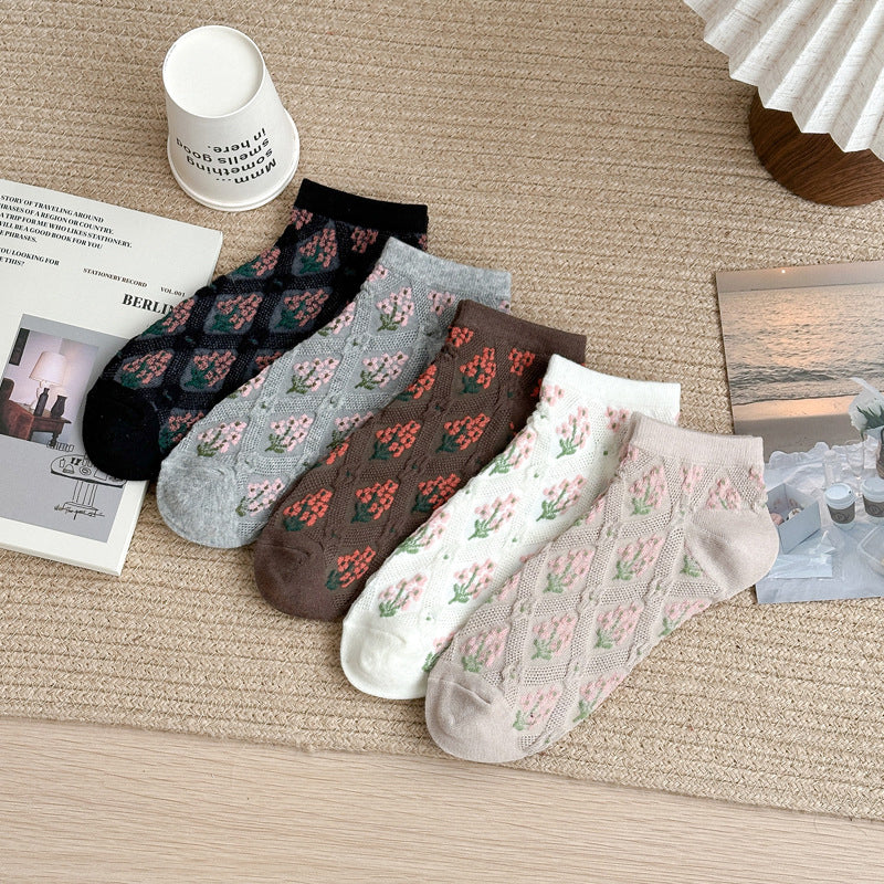 Chaussettes Fleuries Vintage