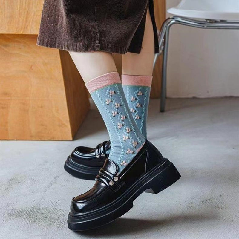 Chaussettes Fleuries Décontractées