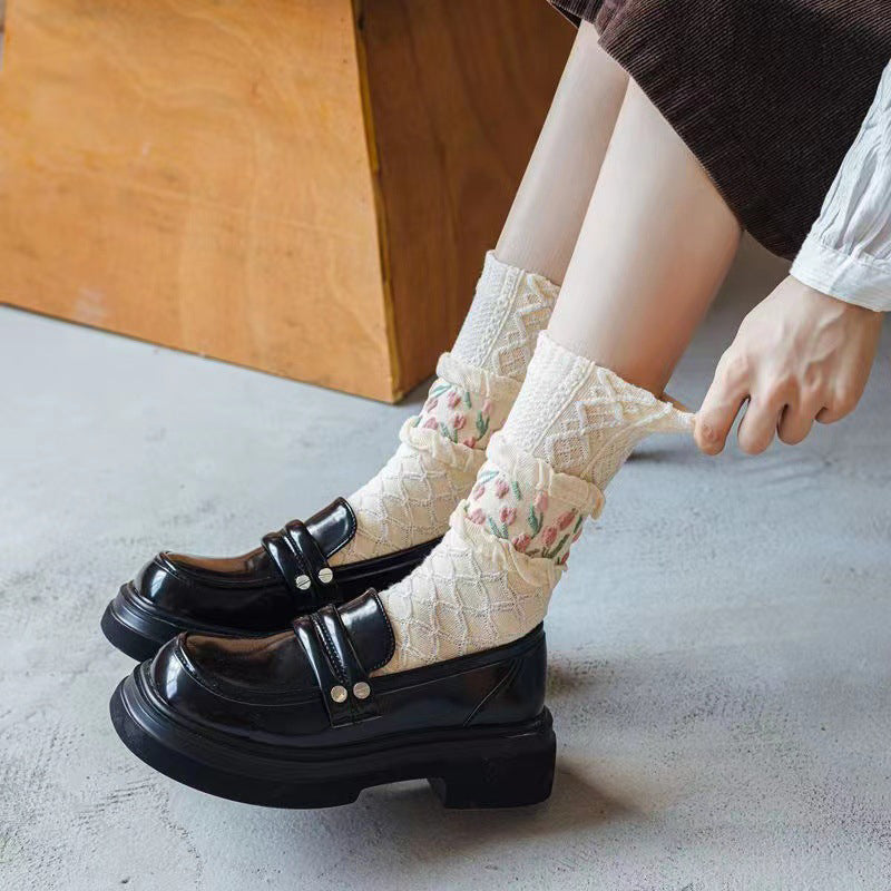 Chaussettes Fleuries Décontractées