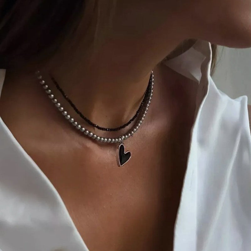 Collier Pendentif Perlé Vintage