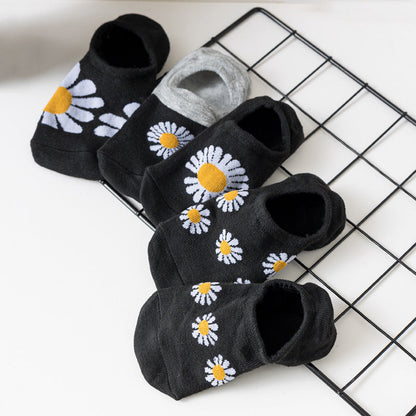 Chaussettes Décontractées À Motifs De Chrysanthèmes