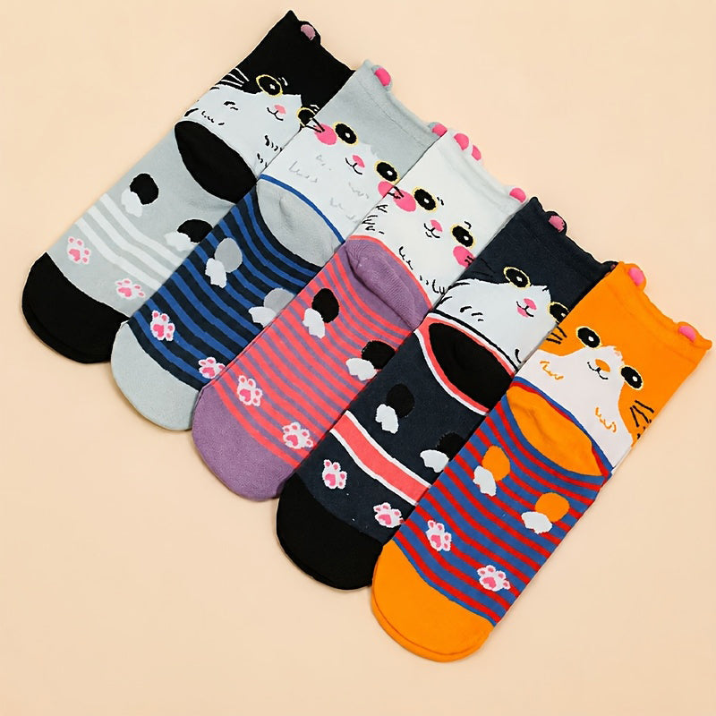 Lot De 5 Paires De Chaussettes De Dessin Animé