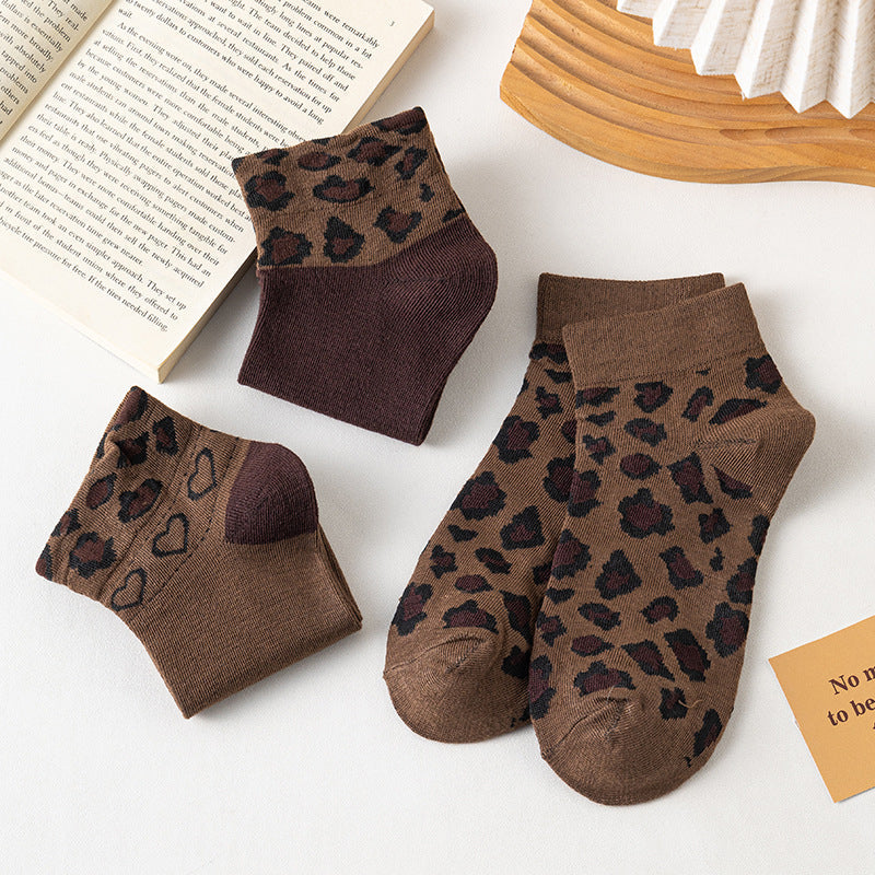 Chaussettes Vintage À Motif Léopard