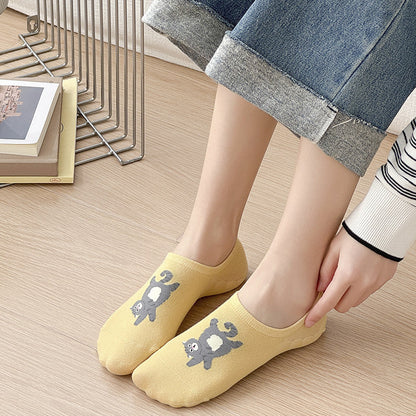 Chaussettes Décontractées À Motif De Chat