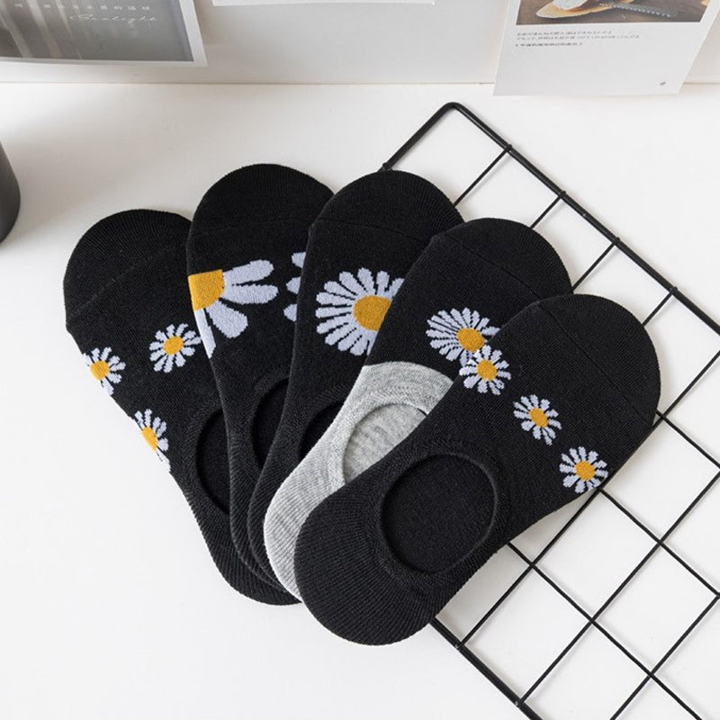 Chaussettes Décontractées À Motifs De Chrysanthèmes