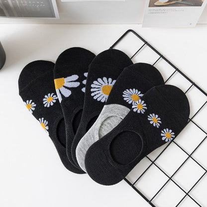 Chaussettes Décontractées À Motifs De Chrysanthèmes
