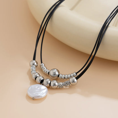 Collier Pendentif Perlé Vintage