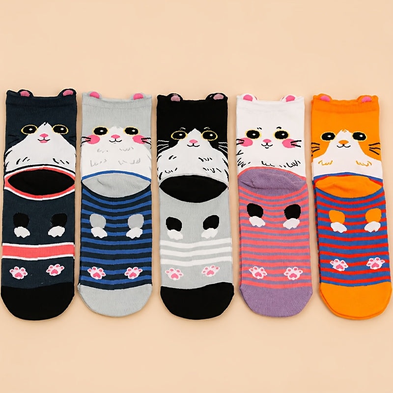 Lot De 5 Paires De Chaussettes De Dessin Animé