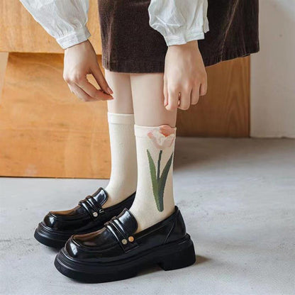 Chaussettes Fleuries Décontractées
