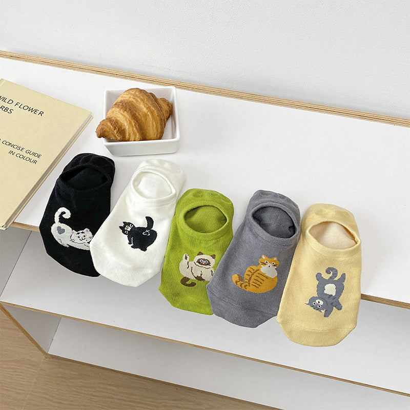 Chaussettes Décontractées À Motif De Chat