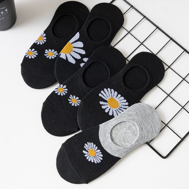 Chaussettes Décontractées À Motifs De Chrysanthèmes