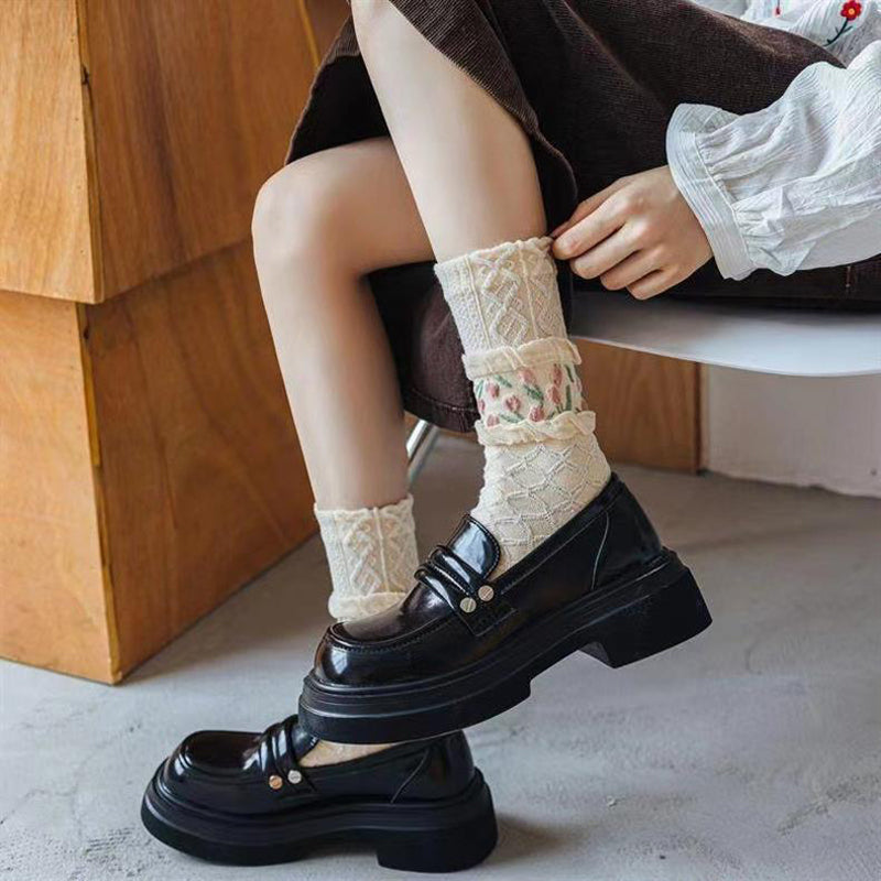 Chaussettes Fleuries Décontractées