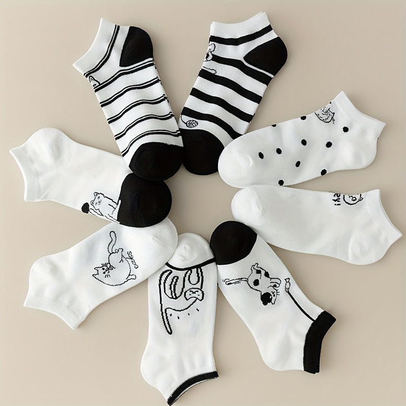Lot De 4 Paires De Chaussettes À Imprimé Chat