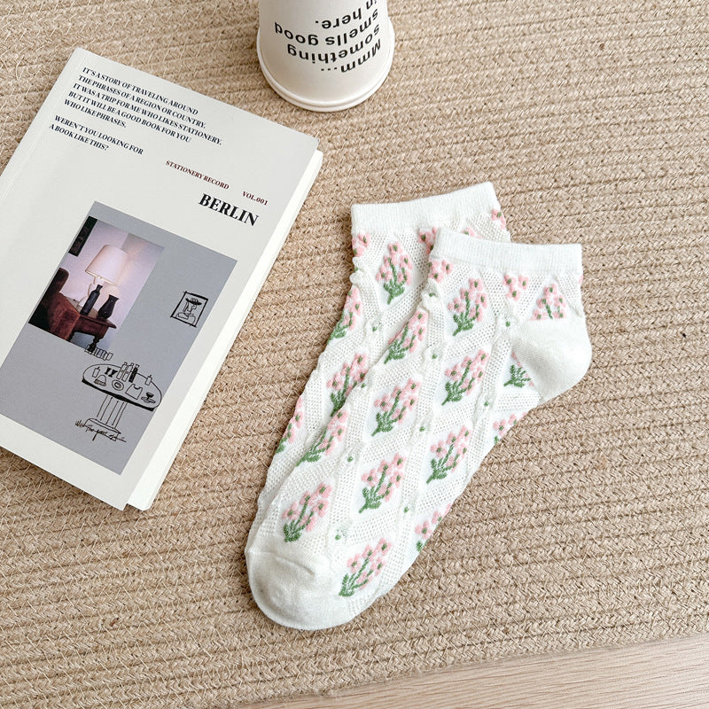 Chaussettes Fleuries Vintage