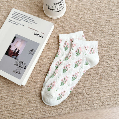 Chaussettes Fleuries Vintage