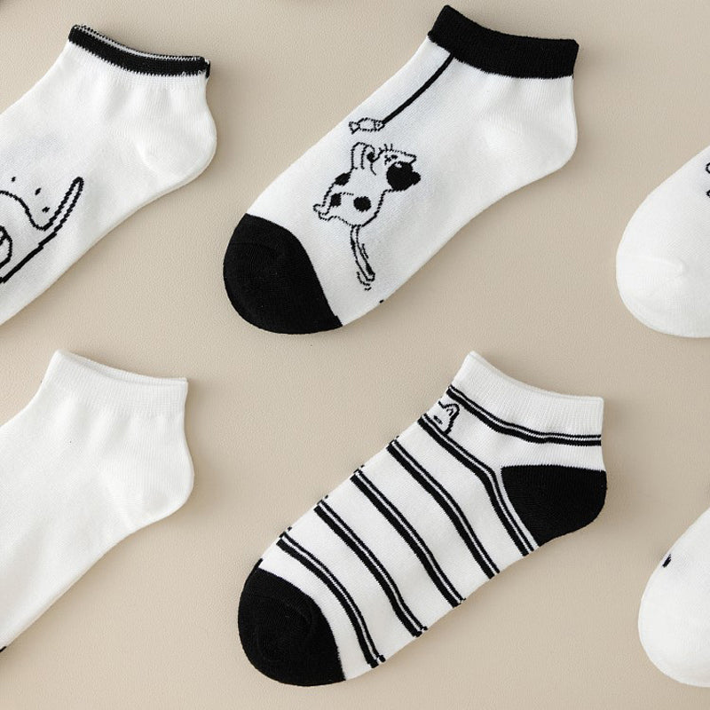 Lot De 4 Paires De Chaussettes À Imprimé Chat