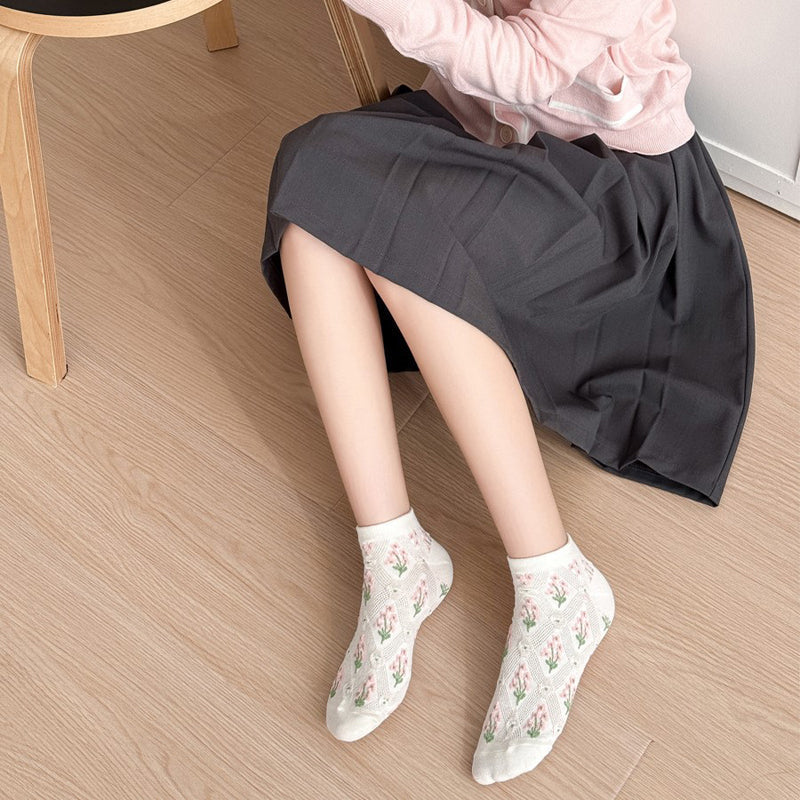 Chaussettes Fleuries Vintage