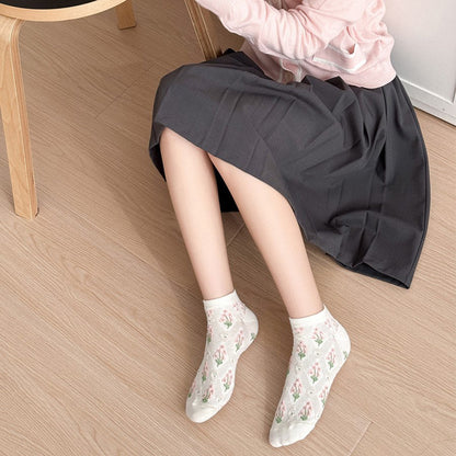Chaussettes Fleuries Vintage