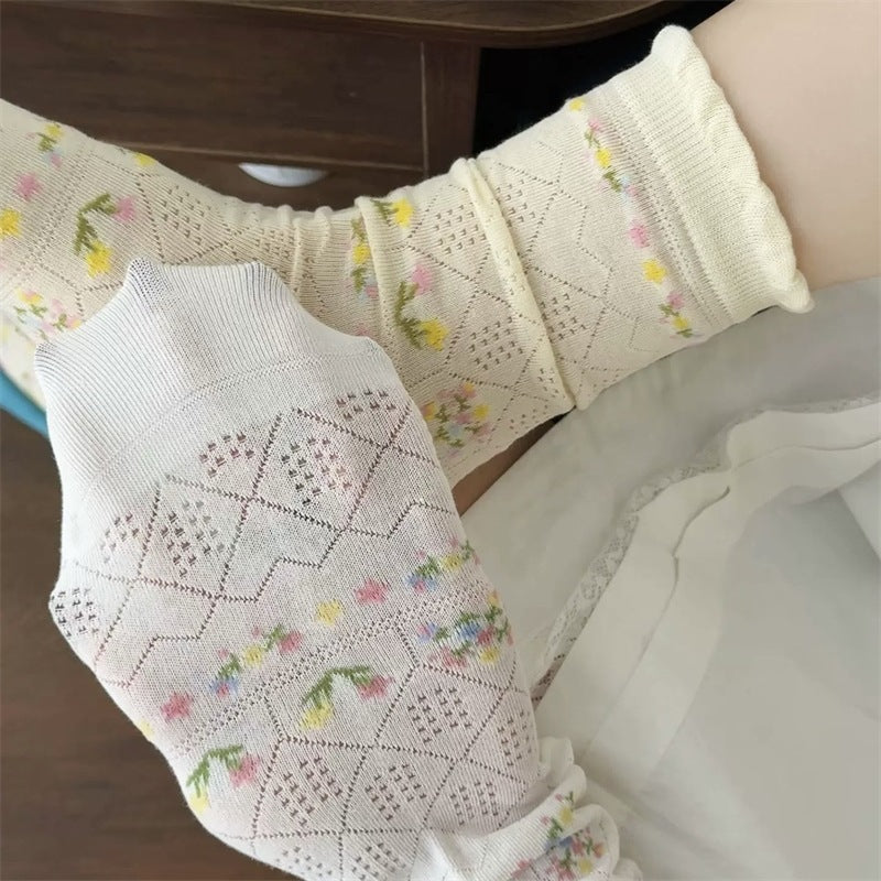Chaussettes Fleuries Décontractées