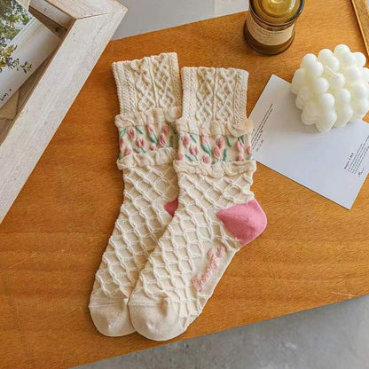 Chaussettes Fleuries Décontractées