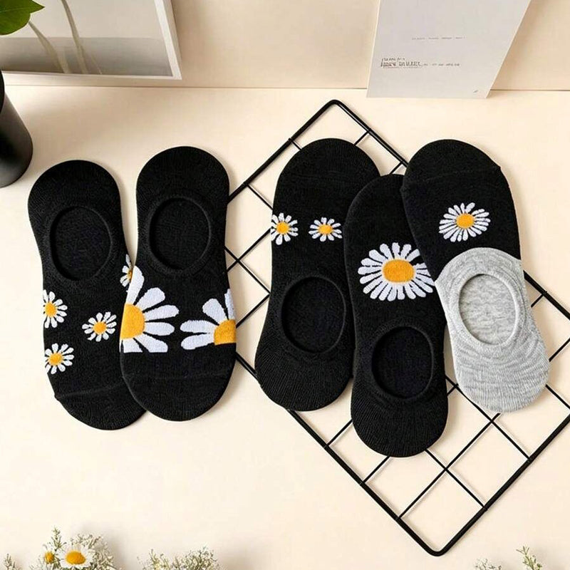 Chaussettes Décontractées À Motifs De Chrysanthèmes