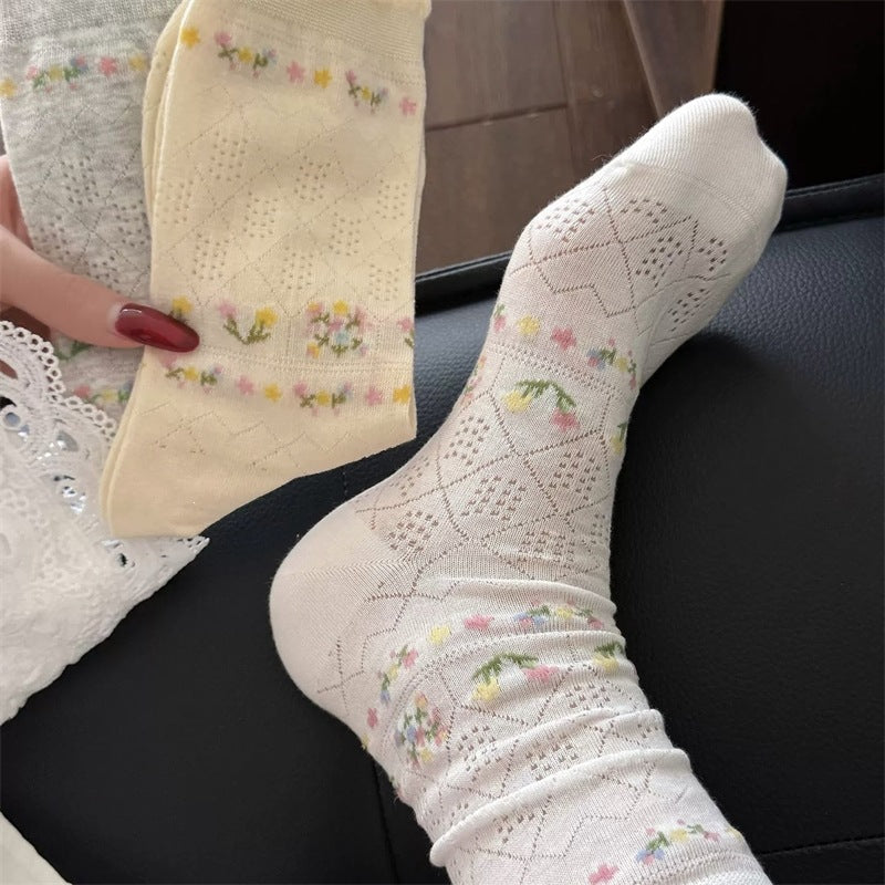 Chaussettes Fleuries Décontractées