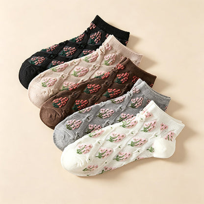 Chaussettes Fleuries Vintage