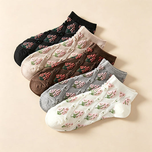 Chaussettes Fleuries Vintage