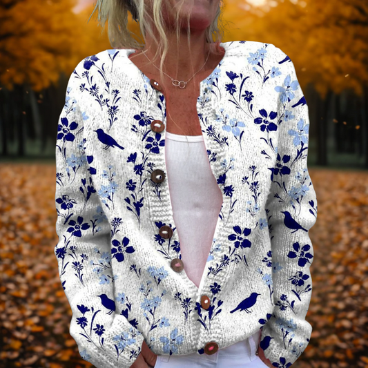 Maylee | Cardigan à Fleurs Vintage