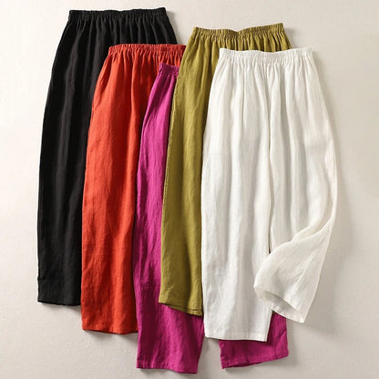 Éliane | Pantalon en lin à coupe décontractée